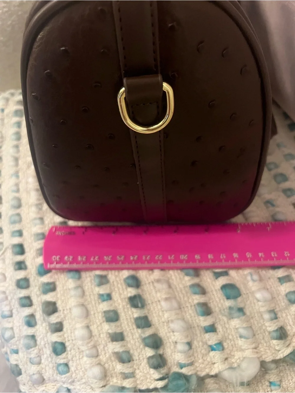 INSPIRED Brown 25 cm Speedy style Handbag w/ Gold Charm Chain w/inspired Wallet!